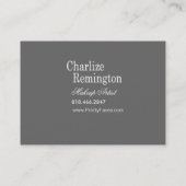 化粧の花型女性歌手のブラシ-美容師のメーキャップアーティスト 名刺 (裏面)