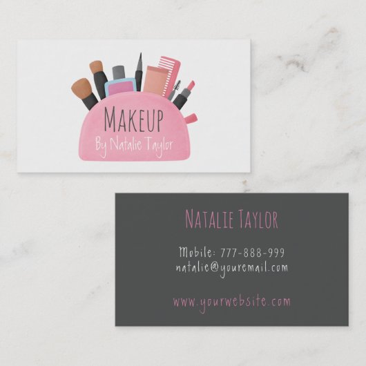 化粧の袋の再生の名刺 名刺 (正面/裏面)