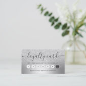 化粧の銀のグリッターのグラデーションな金属ホイル ロイヤリティカード (スタンド正面)