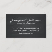 化粧の黒板の黒のヴィンテージ 名刺 (裏面)