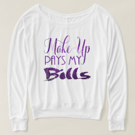 化粧は私の手形に紫色のグリッターを支払います Tシャツ