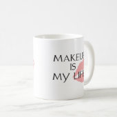 化粧は私の生命キスです コーヒーマグカップ (正面右)
