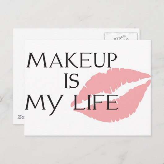 化粧は私の生命キスです ポストカード (正面/裏面)