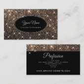化粧まつげアーティストルミニュス金ゴールドグリッタースター 名刺 (正面/裏面)