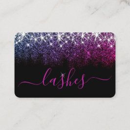 化粧まつげアーティスルミナスピンクパープルグリッター 名刺