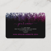 化粧まつげアーティスルミナスピンクパープルグリッター 名刺 (裏面)