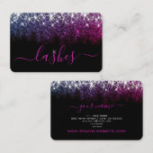化粧まつげアーティスルミナスピンクパープルグリッター 名刺 (正面/裏面)