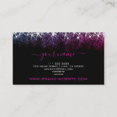 化粧まつげアーティスルミナスピンクパープルグリッター 名刺 (裏面)