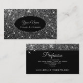 化粧まつげ蓄光銀グリッター星濃 名刺 (正面/裏面)
