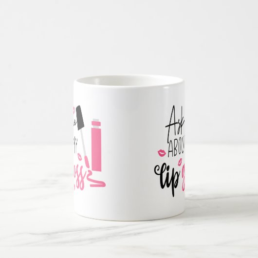 化粧アーティストおもしろいリップグロス美容師ギフト コーヒーマグカップ (中央)