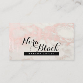 化粧アーティストまつげラッシュグリッターピンクローズ 名刺