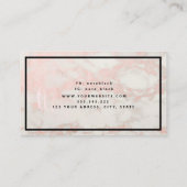 化粧アーティストまつげラッシュグリッターピンクローズ 名刺 (裏面)