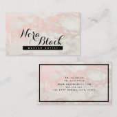 化粧アーティストまつげラッシュグリッターピンクローズ 名刺 (正面/裏面)