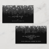化粧アーティストトレンディールミナスシルバーグリッタースターズ 名刺 (正面/裏面)