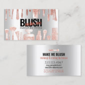 化粧アーティストバラグリッター+メタルプラチナアイス 名刺 (正面/裏面)