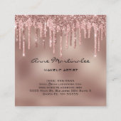 化粧アーティストバラ金ゴールドグリッタードリップスグラム スクエア名刺 (裏面)