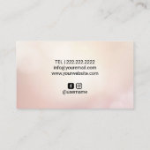 化粧アーティストバラ金ゴールドグリッターリップス美しいサロン 名刺 (裏面)