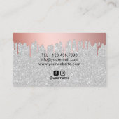 化粧アーティストバラ金ゴールドドリップスブラックリップスシルバー 名刺 (裏面)