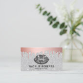 化粧アーティストバラ金ゴールドドリップスブラックリップスシルバー 名刺 (スタンド正面)