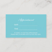 化粧アーティストバラ金ゴールドリップスエッグブルーアポイントメント 予約カード (裏面)