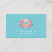 化粧アーティストバラ金ゴールドリップスエッグブルーアポイントメント 予約カード (正面)