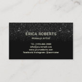 化粧アーティストバラ金ゴールドLips金ゴールドスクリプトグリッター 名刺 (裏面)