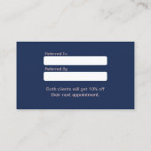 化粧アーティストバラ金ゴールドLips Navy Blue Referral 紹介カード (裏面)