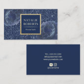 化粧アーティストヘアサロンヴィンテージ海軍フローラ 名刺 (正面/裏面)