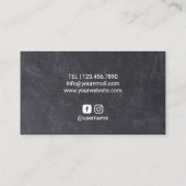 化粧アーティストヘアサロン素朴フローラチャルクボード 名刺 (裏面)