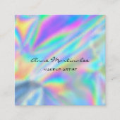 化粧アーティストホカラフルログラフィック スクエア名刺 (正面)
