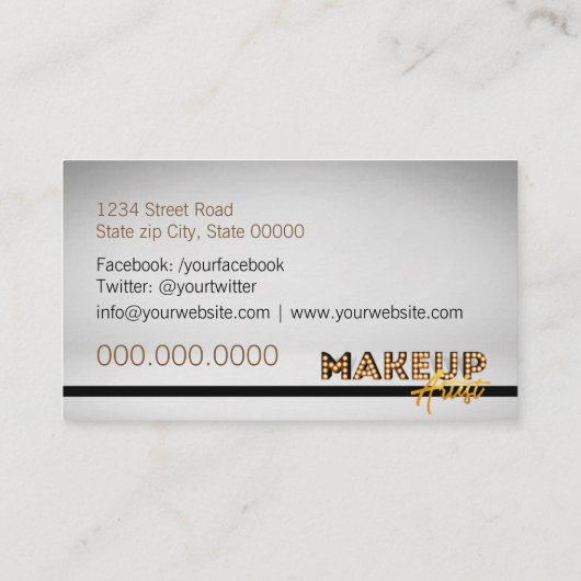化粧アーティストマーキー 名刺 (裏面)