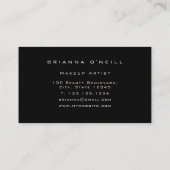 化粧アーティストラグジュアリーバラ金ゴールド 名刺 (裏面)