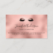 化粧アーティストラッシュグリッターバラ金ゴールドきらめく 名刺 (裏面)