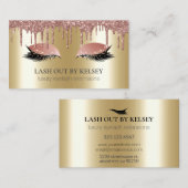 化粧アーティストラッシュバラ金ゴールドグリッタードリップ+ 14k 名刺 (正面/裏面)