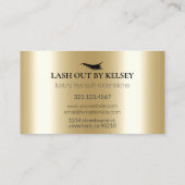 化粧アーティストラッシュバラ金ゴールドグリッタードリップ+ 14k 名刺 (裏面)