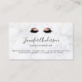 化粧アーティストラッシュピンクグリッターバラ金ゴールド 名刺 (裏面)