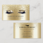 化粧アーティストラッシュ14k金ゴールドグラデーショングリッター塵 名刺 (正面/裏面)