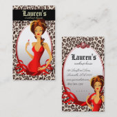 化粧アーティストリップスN口紅レッドレオパードベージュ 名刺 (正面/裏面)