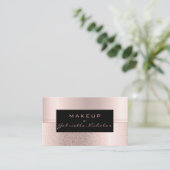 化粧アーティストルクスバラ金ゴールドグラデーショングリッター 名刺 (スタンド正面)