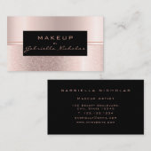 化粧アーティストルクスバラ金ゴールドグラデーショングリッター 名刺 (正面/裏面)