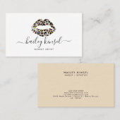 化粧アーティストレオパードリップ 名刺 (正面/裏面)