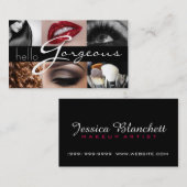 化粧アーティスト化粧品サロン美しい事業 名刺 (正面/裏面)