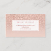 化粧アーティスト口唇タイポグラフィ赤面バラ金ゴールド 名刺 (裏面)