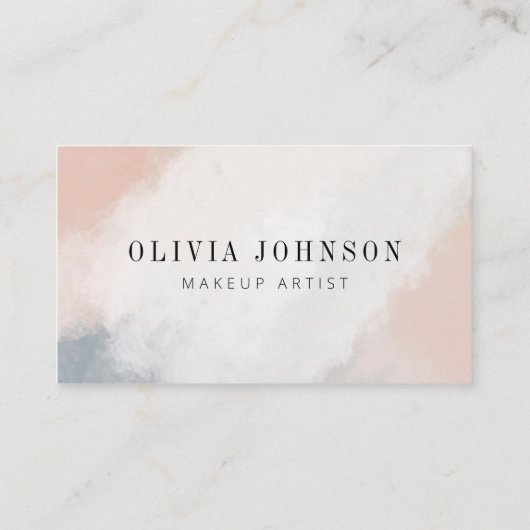 化粧アーティスト名刺赤面バラグレークリーム 名刺 (裏面)