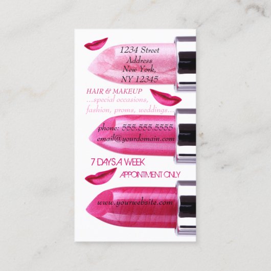 化粧アーティスト名刺 名刺 (裏面)