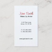化粧アーティスト名刺 名刺 (裏面)