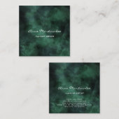化粧アーティスト抽象芸術緑の四角い名刺 スクエア名刺 (正面/裏面)