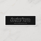 化粧アーティスト白黒カ縁どード スキニー名刺 (正面)