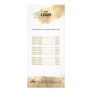 化粧アーティスト美しいサロンエステティシャン価格表 ラックカード