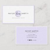 化粧アーティスト美しいサロンエレガントラベモダンンダー 名刺 (正面/裏面)